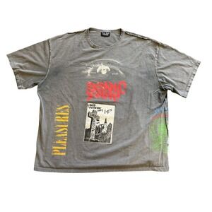Sonic Youth Pleasures Graphic T-Shirt XXL Grey Washed Band Tee CBGB 2023